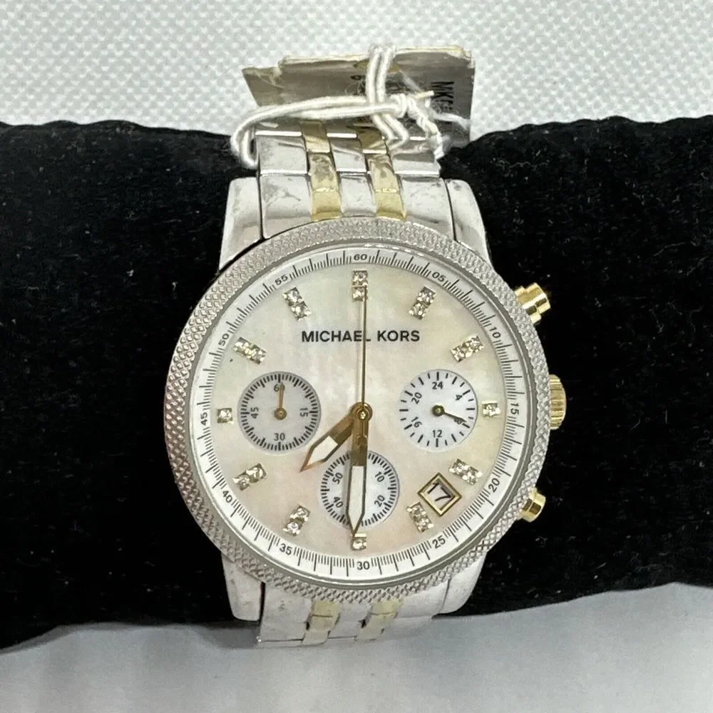 Michael Kors Ritz MK5057 Women's Silver Stainless Steel Analog Dial Watch NUL59